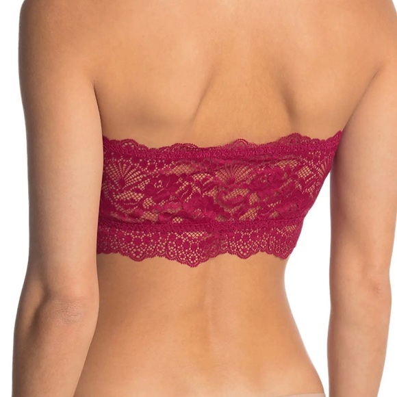 Free People Lacey Looks Bandeau Burgundy Medium - Picture 2 of 6